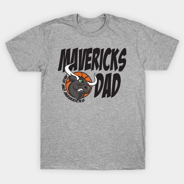 Mavericks Dad Black T-Shirt by MavSales